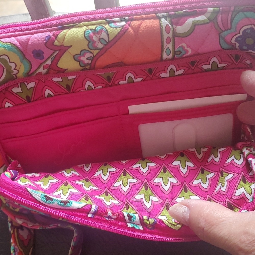 Vibrant Pink Patterned Crossbody Bag - Picture 4 of 9